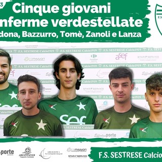 SESTRESE Cinque giovani importanti conferme per i verdestellati