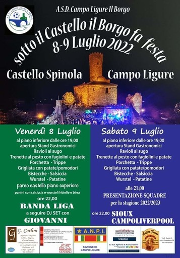 CAMPO LIGURE IL BORGO Venerdì 8 e Sabato 9 la grande festa sotto il Castello