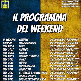 SERRA RICCO' | Il programma del weekend gialloblù