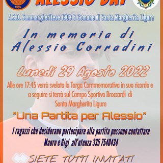 SAMMARGHERITESE A distanza di poco più di un anno dalla sua tragica scomparsa, la famiglia orange ricorda Alessio Corradini