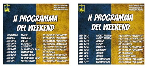 SERRA RICCO' | Il programma del weekend gialloblù