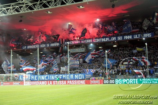 Le foto-tifo di Sampdoria-Milan