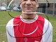Augusto Podestà in una delle sue ultime immagini da giocatore, con la maglia biancorossa del Leivi