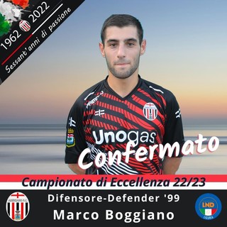 ARENZANO Un altro giovane continuerà a crescere sotto l'ala di mister Corradi