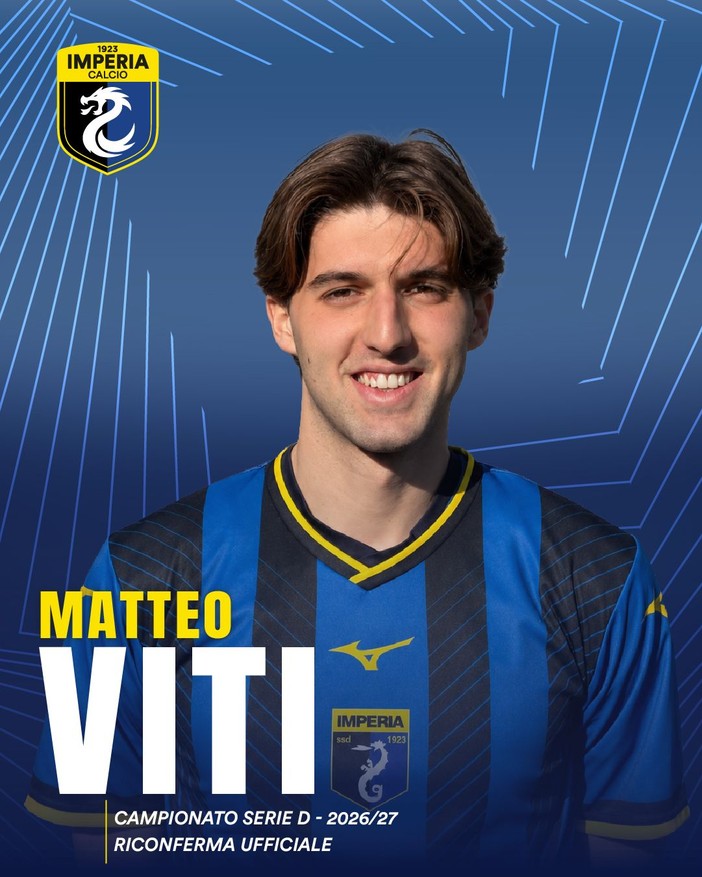 IMPERIA La conferma di Matteo Viti IMPERIA La conferma di Matteo Viti