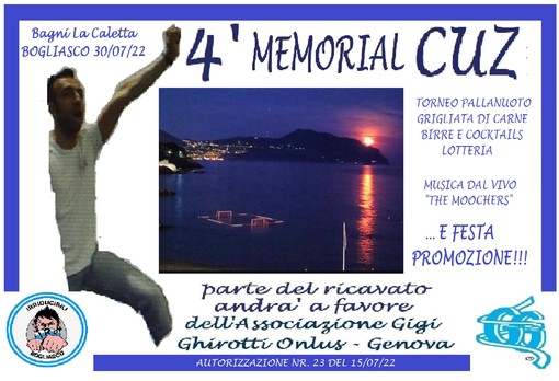 BOGLIASCO, RIECCO IL MEMORIAL CUZ: TRA PALLANUOTO E BENEFICIENZA