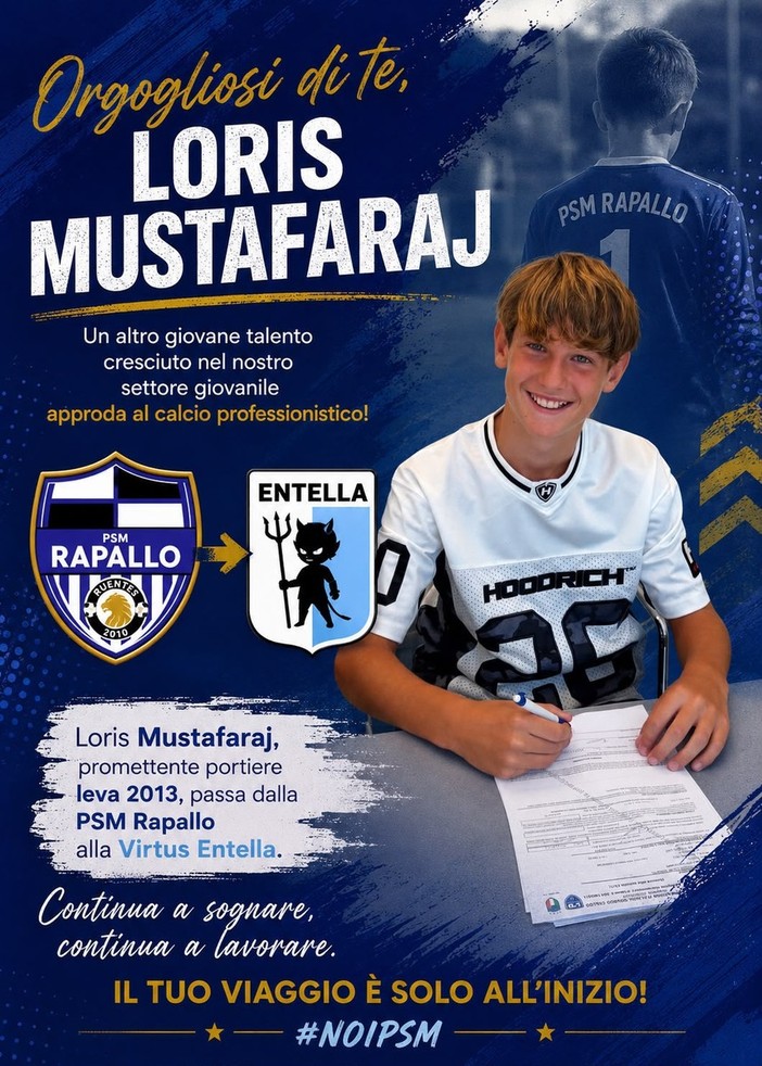 PSM RAPALLO Soddisfazione per l'approdo nei Prof del portiere 2013 Mustafaraj PSM RAPALLO Soddisfazione per l'approdo nei Prof del portiere 2013 Mustafaraj