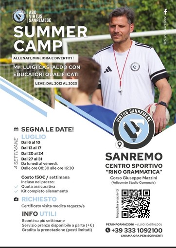 VIRTUS SANREMESE Ecco il Summer Camp 2026