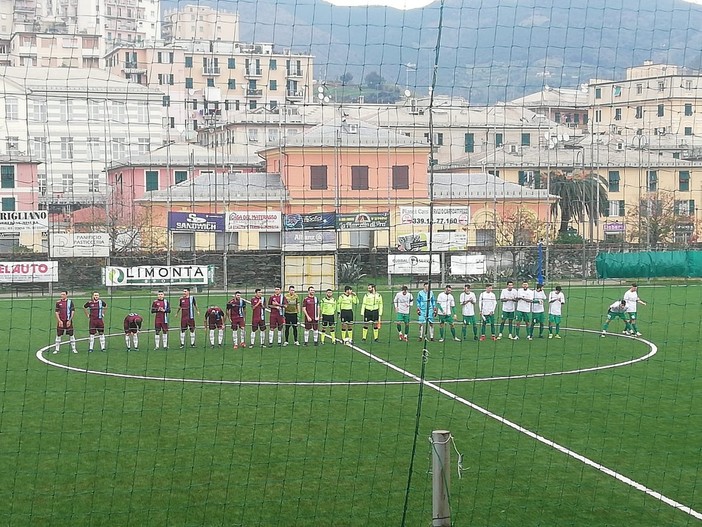 Squadre in campo, pomeriggio freddo e ventoso a Pra'