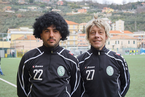 Alla Panchina non manca la voglia di divertirsi: ecco Balsamo e Gastrini con un improbabile capigliatura alla Fellaini e Klinsmann