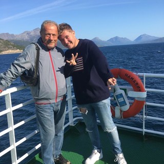 Andrea De Filippi, in arte Alfa, con il padre Marino