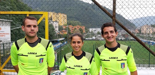 Celeste Bello della Spezia con Baruzzo e Siano arbitra Baiardo-Imperia