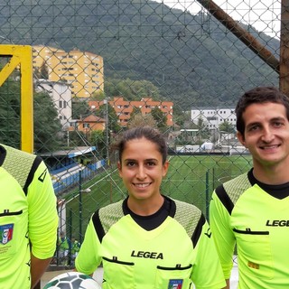 Celeste Bello della Spezia con Baruzzo e Siano arbitra Baiardo-Imperia