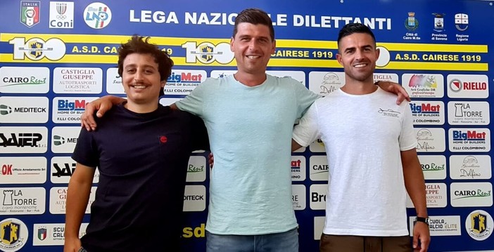 CAIRESE/ DIEGO ALESSI, GIULIANO BRESCI E IL MATCH ANALYST MICHELE BATTISTEL NELLO STAFF DELLA PRIMA SQUADRA