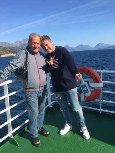 Andrea De Filippi, in arte Alfa, con il padre Marino