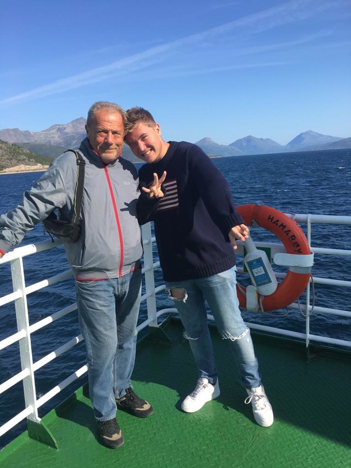 Andrea De Filippi, in arte Alfa, con il padre Marino