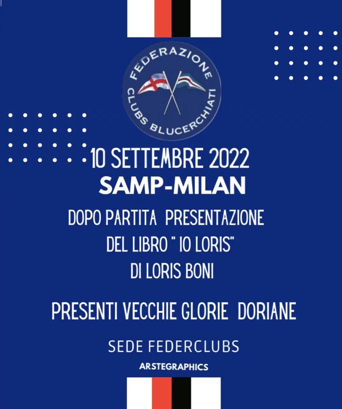Sabato in Federclubs il firmacopie di Loris Boni