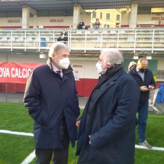 GENOVA CALCIO La visita del Sindaco Bucci. Presente anche il presidente Figc Giulio Ivaldi