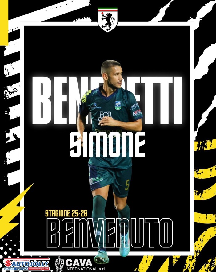 SERIE D Ufficiale: Simone Benedetti firma per il Derthona! SERIE D Ufficiale: Simone Benedetti firma per il Derthona!