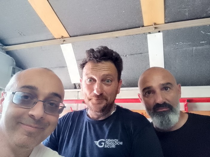 Mister Bazzi con il nostro Sorbello e Antonio Donato