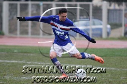 Andrea in un derby Genoa-Sampdoria Giovanissimi del marzo 2013