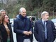 Ilaria Cavo, qui con il presidente del CONI Malagò e il Sindaco Bucci