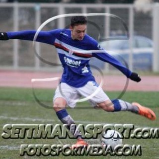 Andrea in un derby Genoa-Sampdoria Giovanissimi del marzo 2013