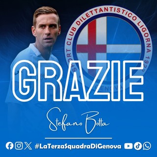 Il saluto del Ligorna a Stefano Botta: domani a Cairo per l'ultima volta da capitano biancazzurro