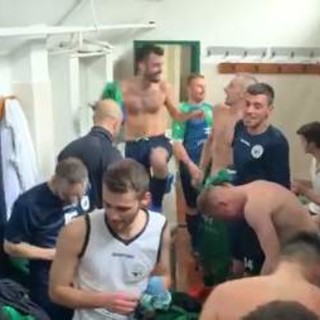VIDEO Campo Ligure-Rossiglionese 2-0, la festa negli spogliatoi del Borgo