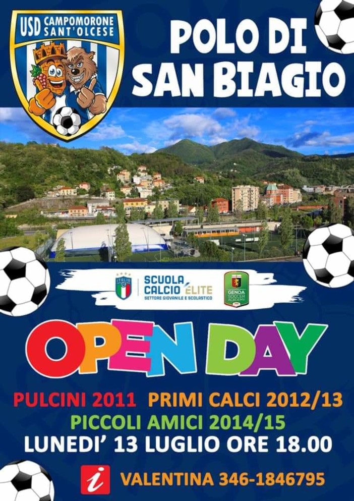 CAMPOMORONE L'Open Day del Polo San Biagio