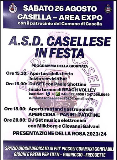 CASELLESE IN FESTA Appuntamento sabato 26 agosto