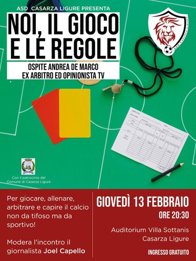 “Noi, il gioco e le regole: per giocare, allenare, arbitrare e capire il calcio non da tifoso ma da sportivo!”