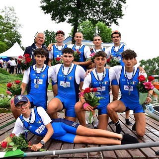 CANOTTAGGIO Europei Junior: argento per l'otto dei genovesi Cappagli, Pozzobon e Schirinzi
