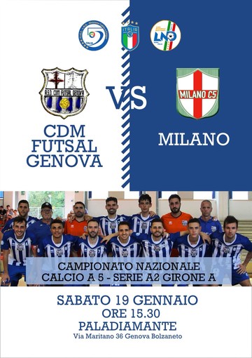 L'APPUNTAMENTO - CDM Futsal Genova sfida Milano