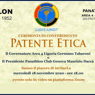 CADERISSI premiato dal Panathlon con la Patente Etica