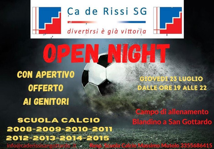 CADERISSI Questa sera OPEN NIGHT