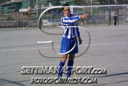 Mauro Cappai nel 2003 con la maglia della Crevarese