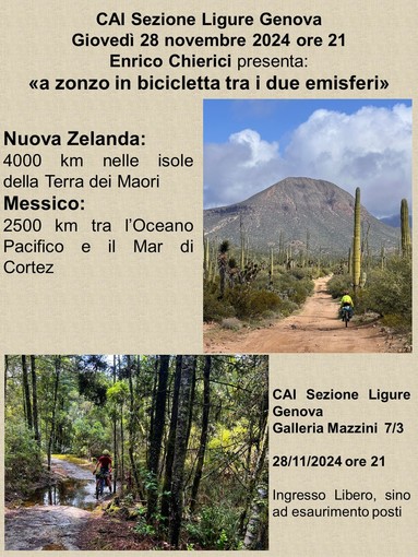 A zonzo in bicicletta tra i due emisferi - Giovedì 28 Novembre​