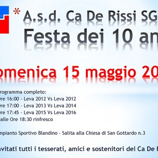 IL CADERISSI COMPIE 10 ANNI!