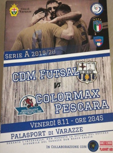 CALCIO A 5 Venerdi sera a Varazze il CDM ospita il Pescara