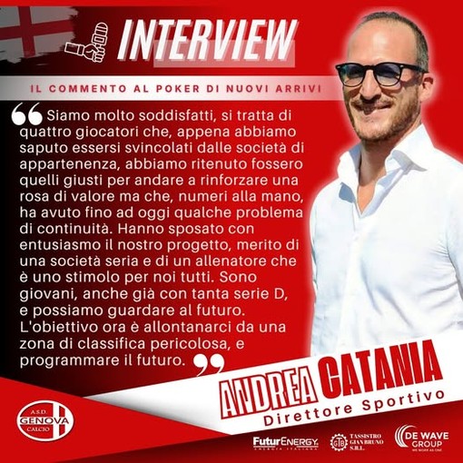 GENOVA CALCIO Poker di arrivi GENOVA CALCIO Poker di arrivi