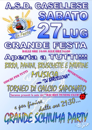 SABATO 27 LUGLIO La grande festa della Casellese