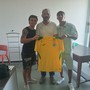Nella foto Franco Caruso con i giovani Iozzo e Mennella