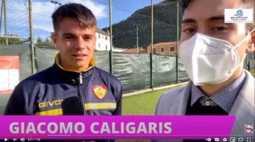 VIDEO/GIACOMO CALIGARIS dopo Finale-Albenga: &quot;Nel secondo tempo siamo entrati con la testa giusta&quot;