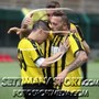Mattia esulta dopo uno dei tanti gol in maglia giallonera