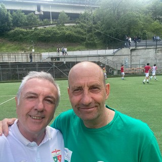 Calcagno e Meazzi prima di Campese-Olimpic