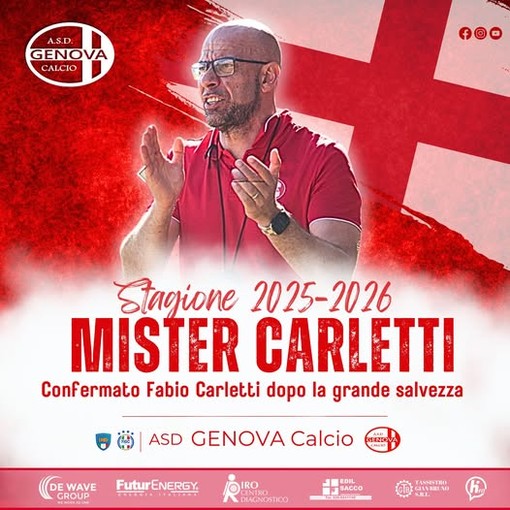 GENOVA CALCIO La conferma di mister Carletti