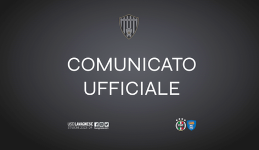 LAVAGNESE / TESSERATO UN UNDER DALLA SERIE D, LASCIANO IN DUE