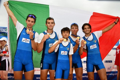 CANOTTAGGIO Guglielmo Melegari vince il Mondiale Junior in 4 con, decimo Gilioli in 2 senza
