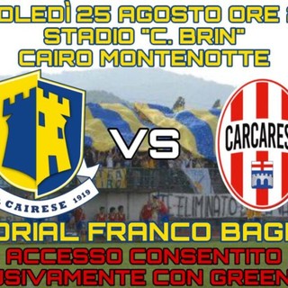 CAIRESE-CARCARESE DOMANI AL “BRIN” PER RICORDARE FRANCO BAGNASCO